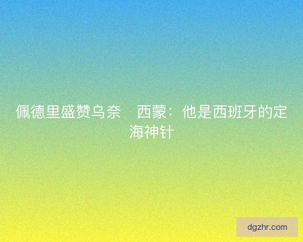 佩德里盛赞乌奈・西蒙：他是西班牙的定海神针